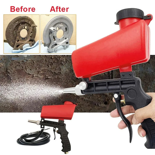 ProBlaster: Revolutionize Your Rust/Paint Removal with Our Adjustable Sandblasting Gun - The Ultimate Handheld Sand Blaster Machine!"
