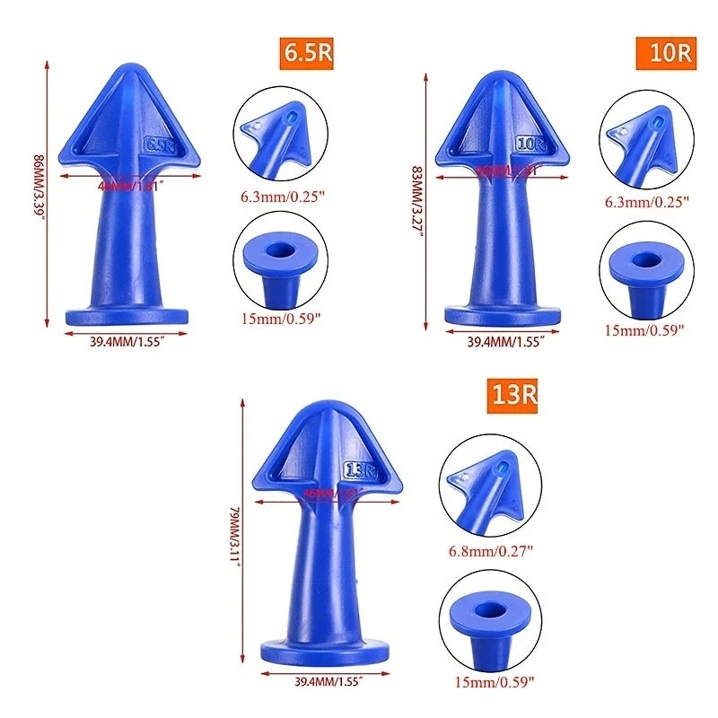 3PCS Caulk Nozzle Applicator Silicone/Caulking Tools Kit