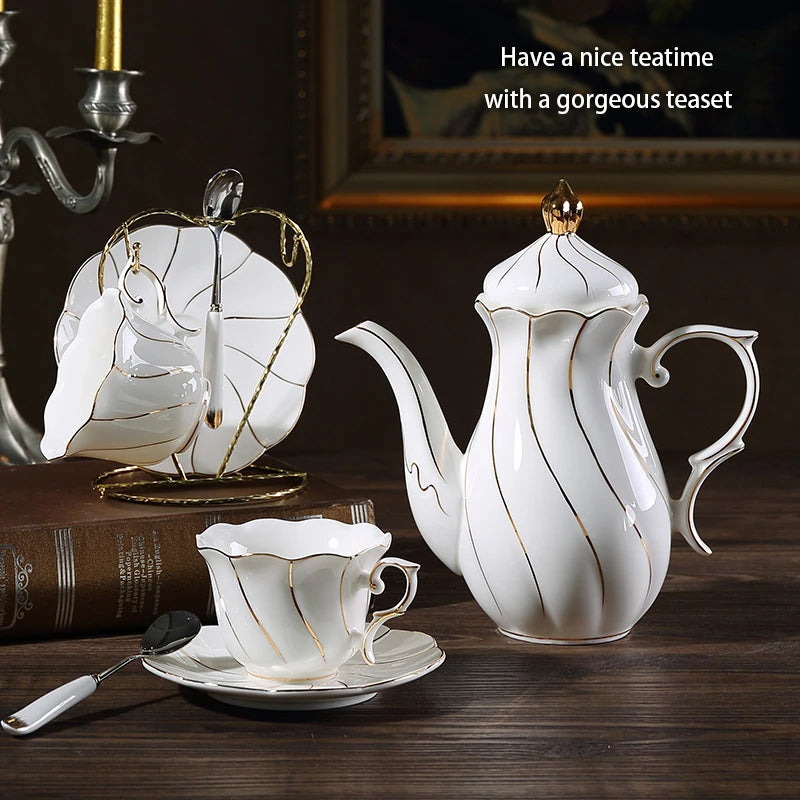 Noble Elegance: Freeson Bone China Coffee Set