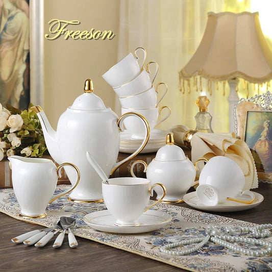 Elegance in Every Sip: Freeson Bone China Coffee Set