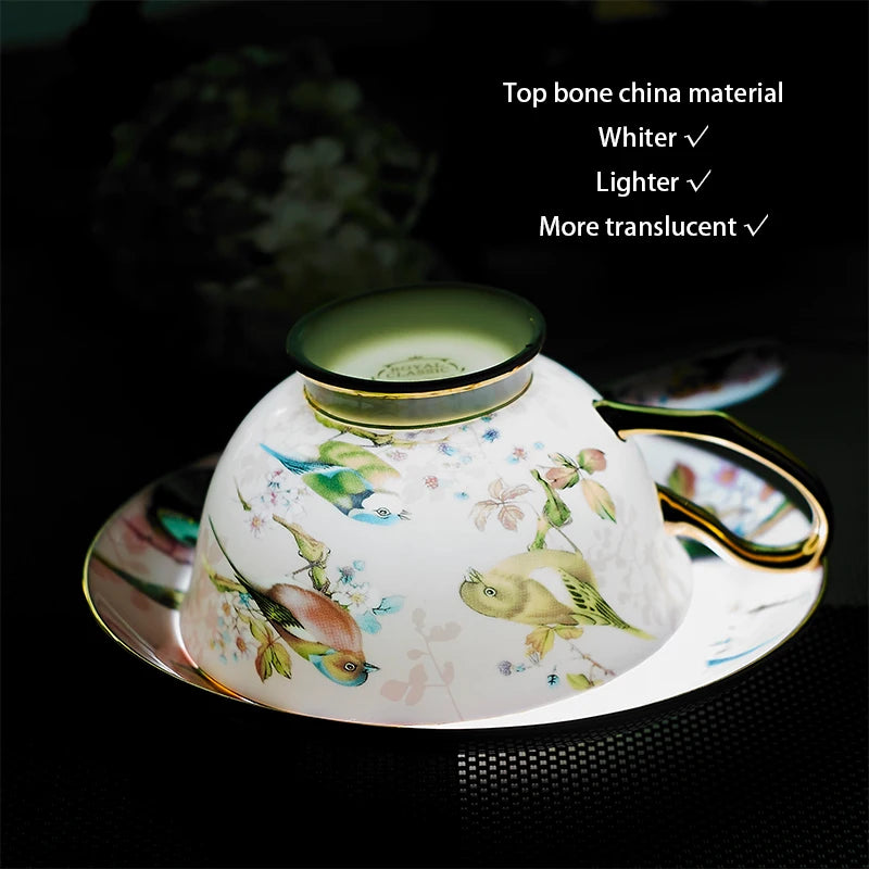 Elegance Redefined: Freeson High-Grade Bone China Coffee Set.