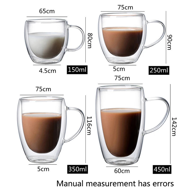 Leeseph Double-Walled Insulated Coffee Cups