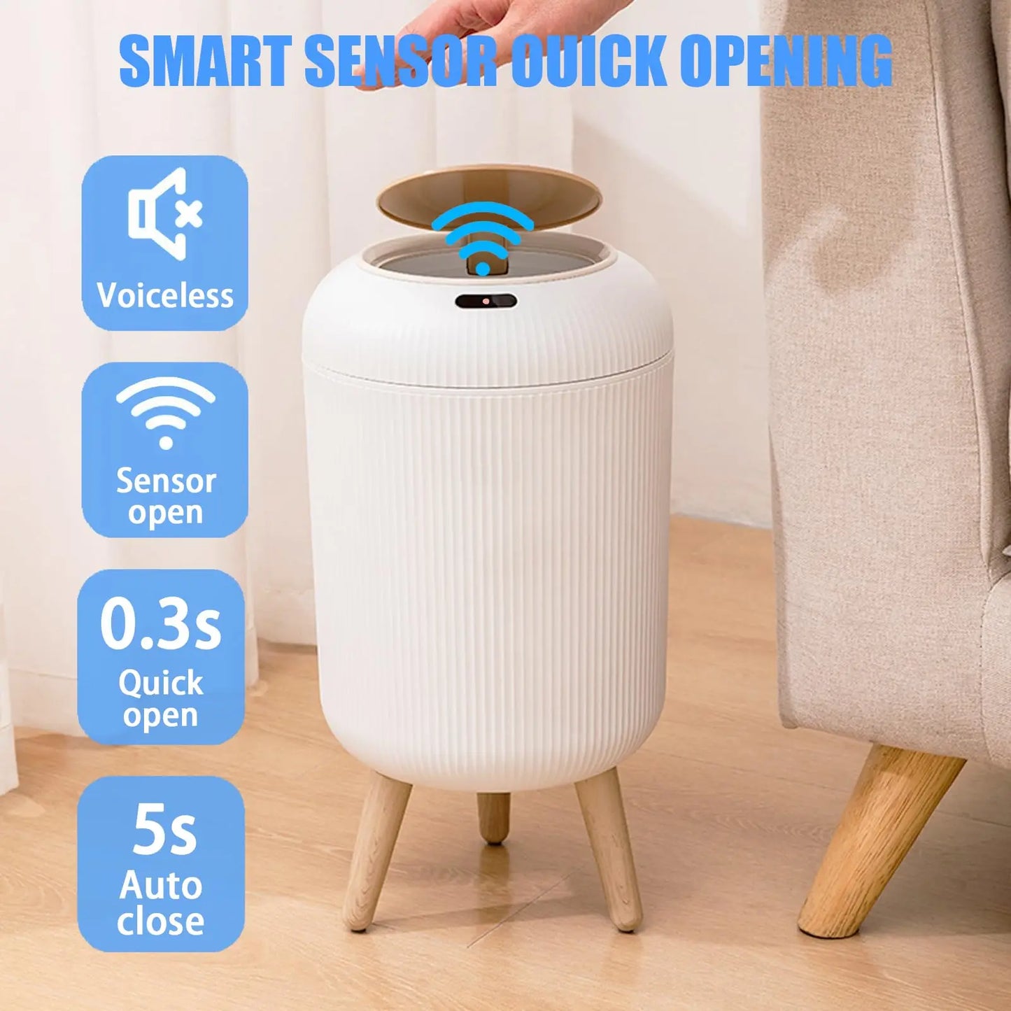 Smart Motion Sensor Trash Can: Convenient Waste Management for Every Room
