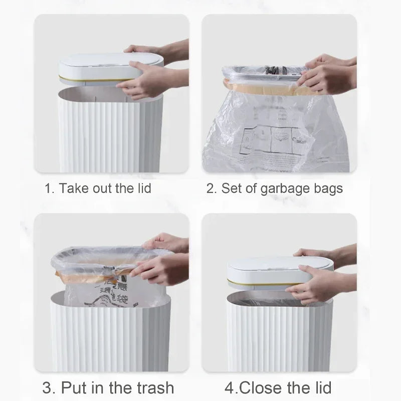 Trash Disposal Made Stylish and Smart: Meet Etech  Induction Trash Can