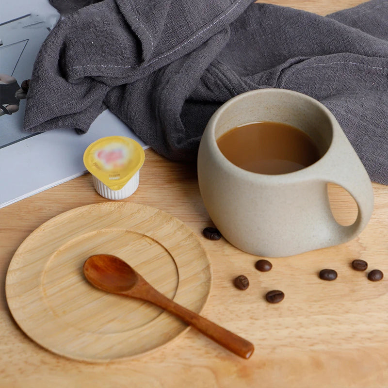 Classic Sophistication: Olevo Retro Ceramic Mug with Tray