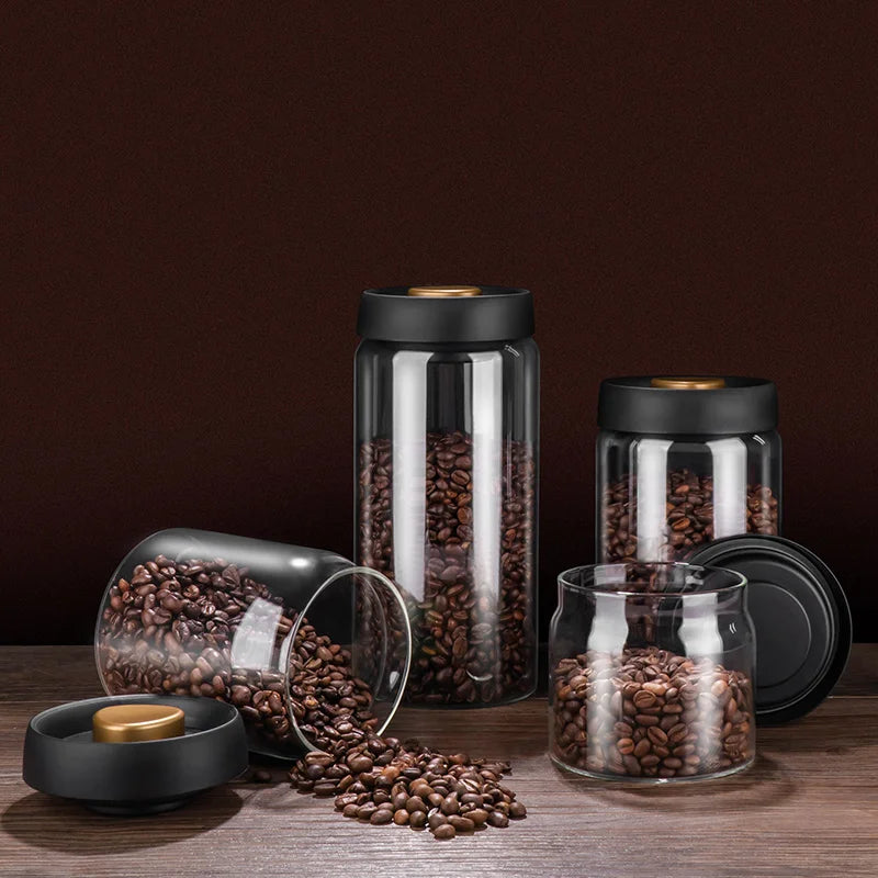 Vacuum Sealed Jug Coffee Beans Glass